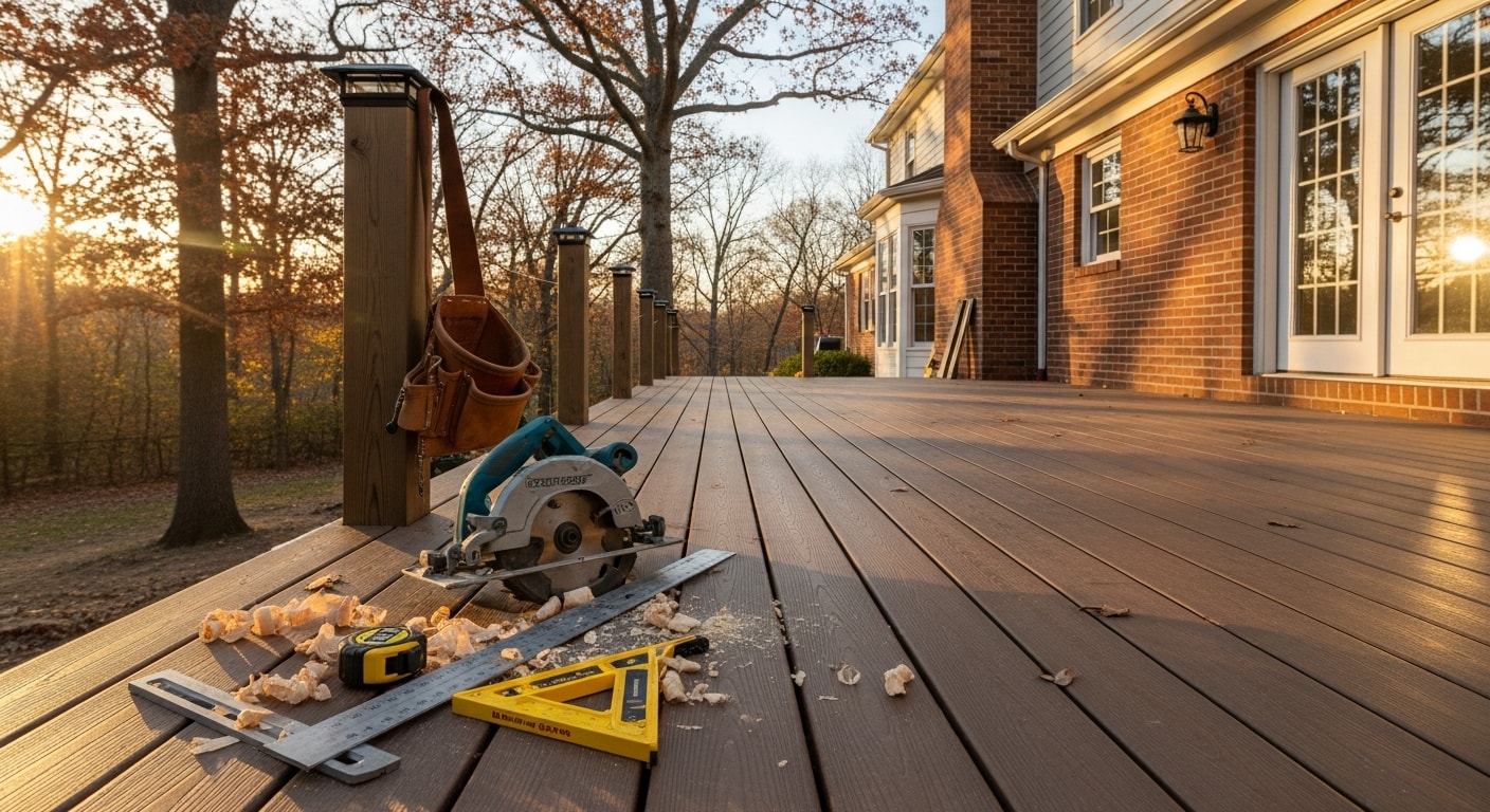 Handyman performing home repair and maintenance work