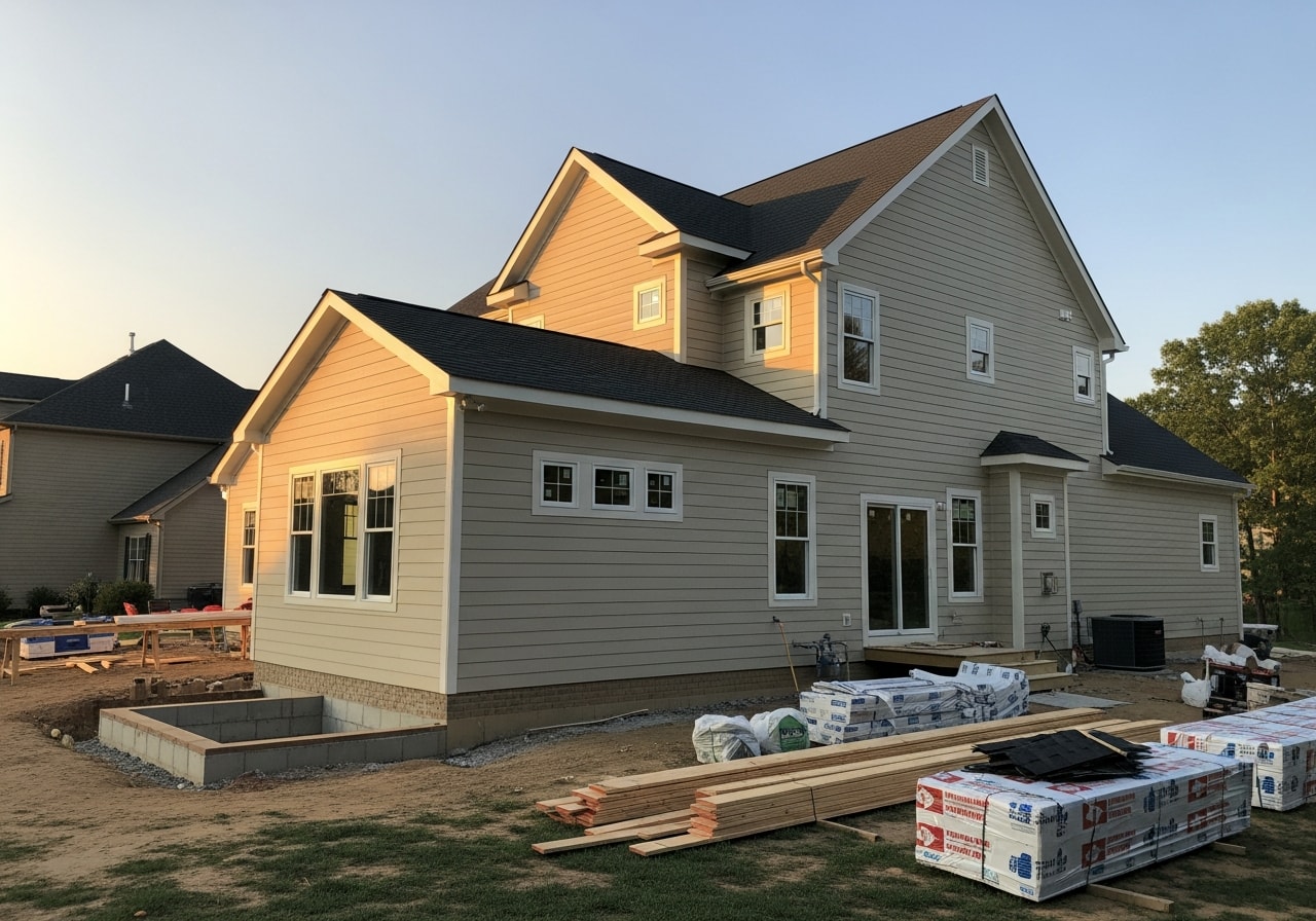 New second-story addition with master suite on South Riding home