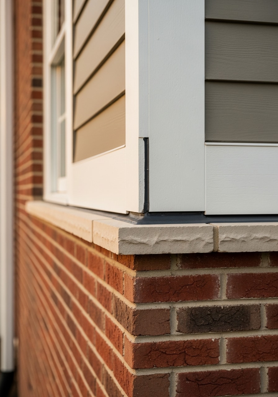 Close-up of professional workmanship on a residential exterior, showing attention to detail in Ashburn home improvement.